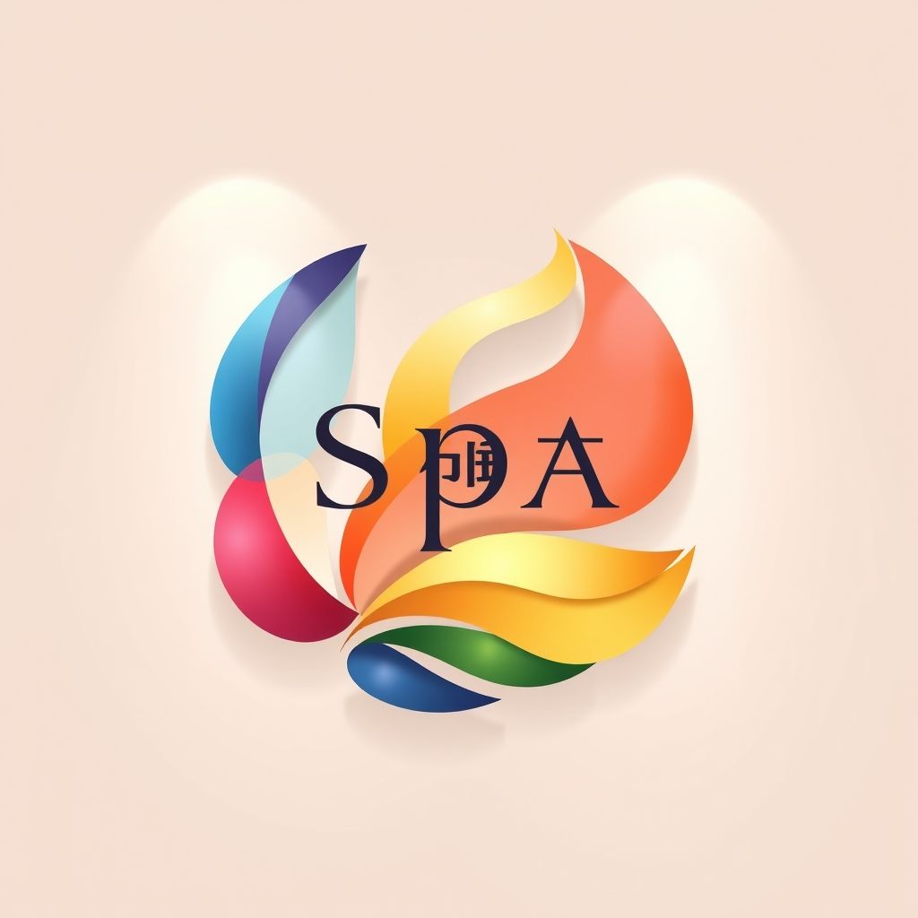 โลโก้สปา: การผสมผสานสีอย่างมีศิลป์